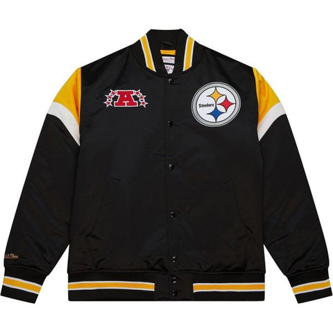 Pittsburgh Steelers NFL Jacke Heavyweight Satin Jacket Merchandise Mitchell and Ness