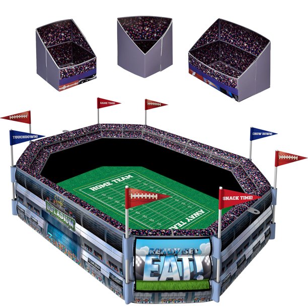 40YARDS American Football Snack Stadion XXL – Wiederverwendbare Snackbox Für Partys