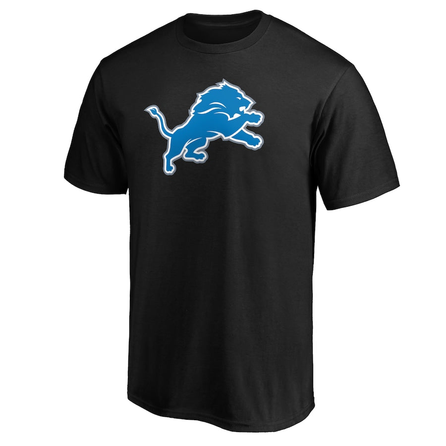Black detroit lions shirt on sale