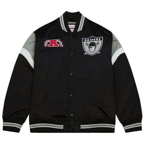 Las Vegas Raiders NFL Jacke Heavyweight Satin Jacket Merchandise Mitchell and Ness