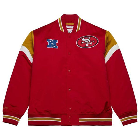 San Francisco 49ers NFL Jacke Heavyweight Satin Jacket Merchandise Mitchell and Ness