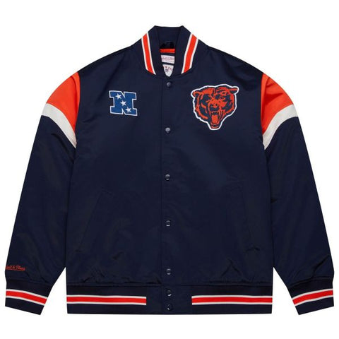 Chicago Bears NFL Jacke Heavyweight Satin Jacket Merchandise Mitchell and Ness