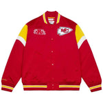 Kansas City Chiefs NFL Jacke Heavyweight Satin Jacket Merchandise Mitchell and Ness