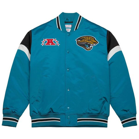 Jacksonville Jaguars NFL Jacke Heavyweight Satin Jacket Merchandise Mitchell and Ness