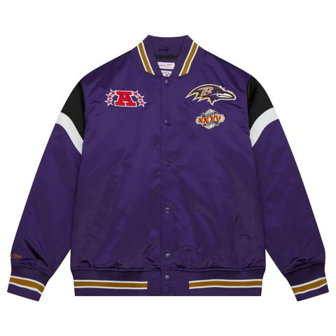 Baltimore Ravens NFL Jacke Heavyweight Satin Jacket Merchandise Mitchell and Ness