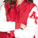 College Jacke Damen - red / white