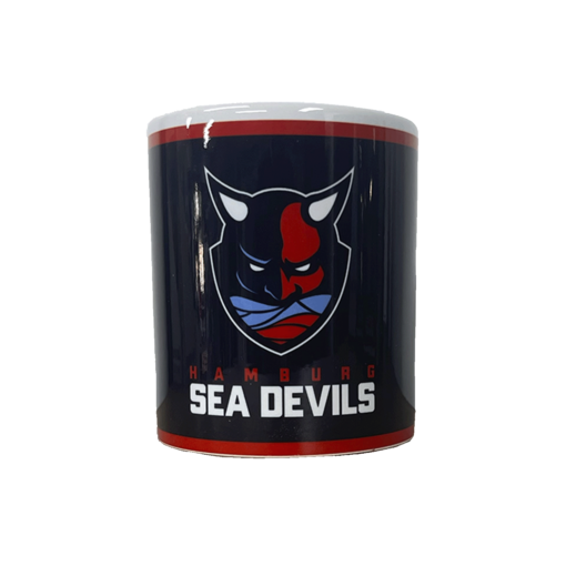 Offizielle Hamburg Sea Devils ELF Tasse – Schwarze Keramik-Kaffeetasse Mit Team-Logo, Perfekt Für Fans