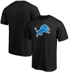 Fanatics - Detroit Lions Black Logo T-Shirt - NFL Shop - AMERICAN FOOTBALL-KING