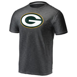 Fanatics - Green Bay Packers Heathered Charcoal Logo T-Shirt - NFL Shop - AMERICAN FOOTBALL-KING