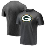 Fanatics - Green Bay Packers Heathered Charcoal Logo T-Shirt - NFL Shop - AMERICAN FOOTBALL-KING