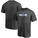 Fanatics - Seattle Seahawks Heathered Charcoal Logo T-Shirt - NFL Shop - AMERICAN FOOTBALL-KING