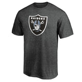 Fanatics - Las Vegas Raiders Heathered Charcoal Logo T-Shirt - NFL Shop - AMERICAN FOOTBALL-KING