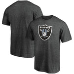 Fanatics - Las Vegas Raiders Heathered Charcoal Logo T-Shirt - NFL Shop - AMERICAN FOOTBALL-KING