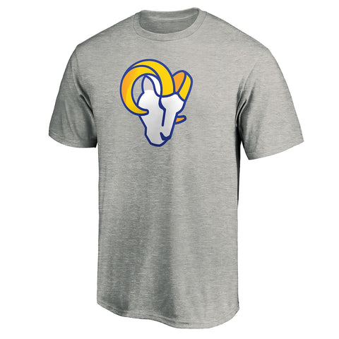 Fanatics - Los Angeles Rams Heathered Grey Logo T-Shirt - NFL Shop - AMERICAN FOOTBALL-KING