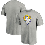 Fanatics - Los Angeles Rams Heathered Grey Logo T-Shirt - NFL Shop - AMERICAN FOOTBALL-KING