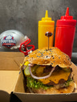 Burger-Spieße - American Football Style - Party Deko (30 Stück) - 12cm