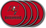 Duck House Sports - Glas-Untersetzer - 4er Set - Tampa Bay Buccaneers - Vinyl - NFL Shop - AMERICAN FOOTBALL-KING